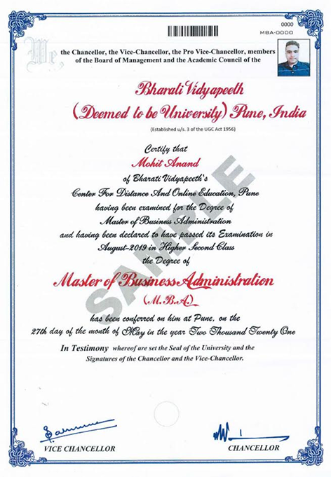 Degree Certificate